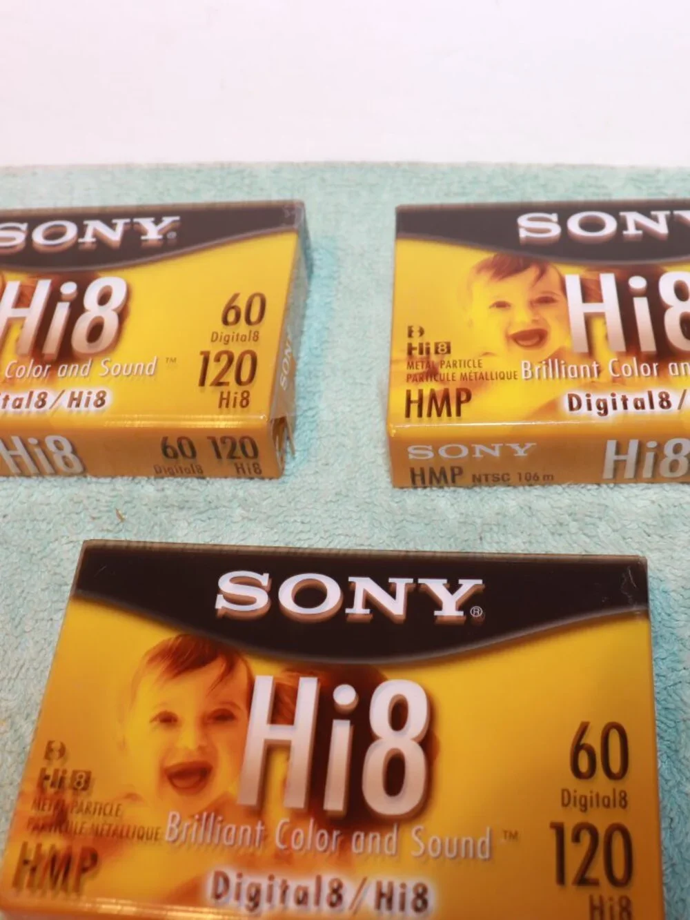 Sony Hi8 Metal Particle Video Tape 120 Minutes Lot of 3 BRAND NEW FACTORY SEALED